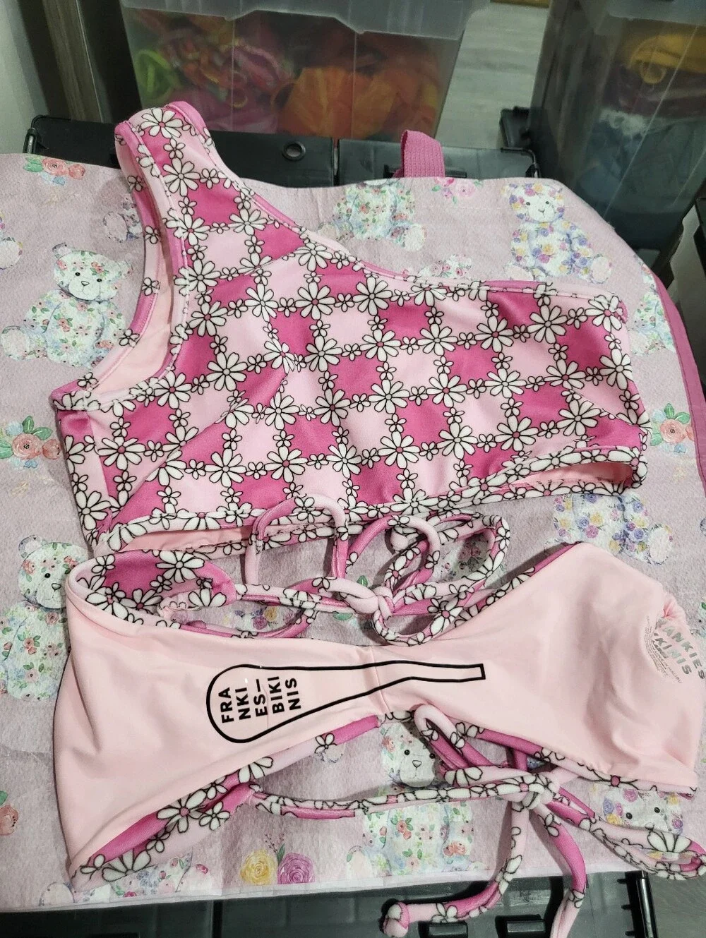 NWOT Frankie's Bikinis Terry Set - Size Large